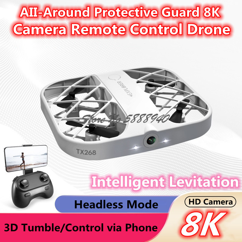 Rc Helicopter Electric - Enclosed Protect 8K HD Camera WIFI