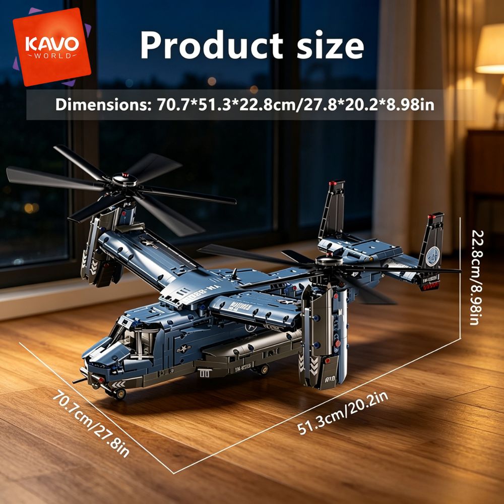 KAVOWORLD 1486PCS V-22 Osprey  - огляд і ціна Jjrc Drone X12